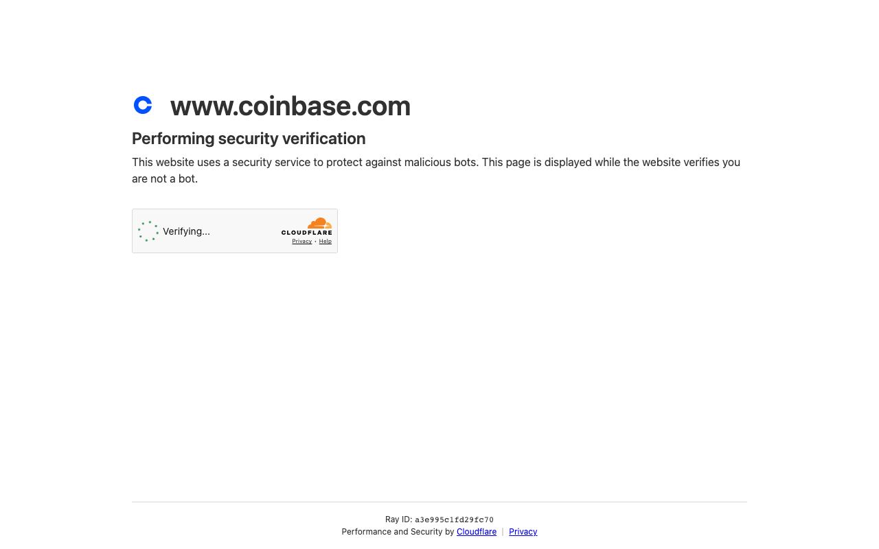 Coinbase interface screenshot