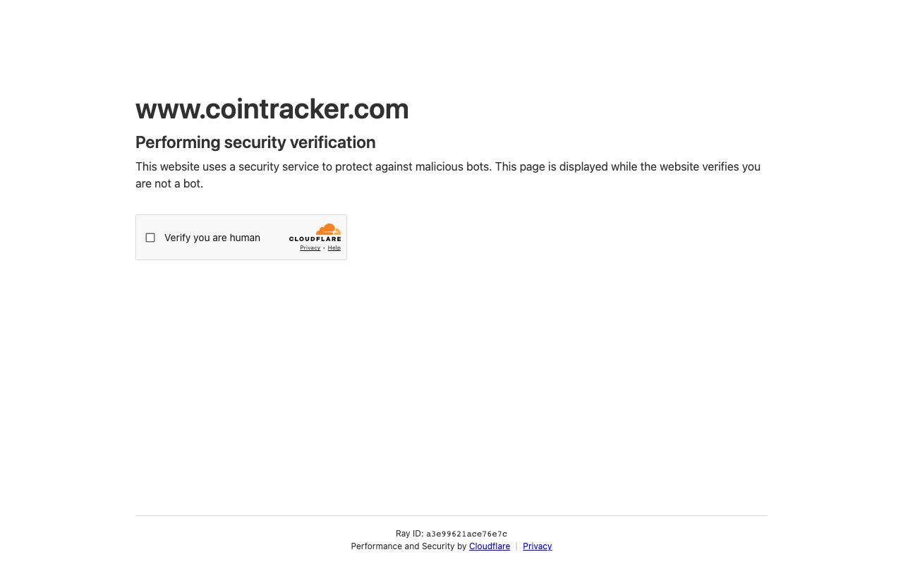 CoinTracker interface screenshot