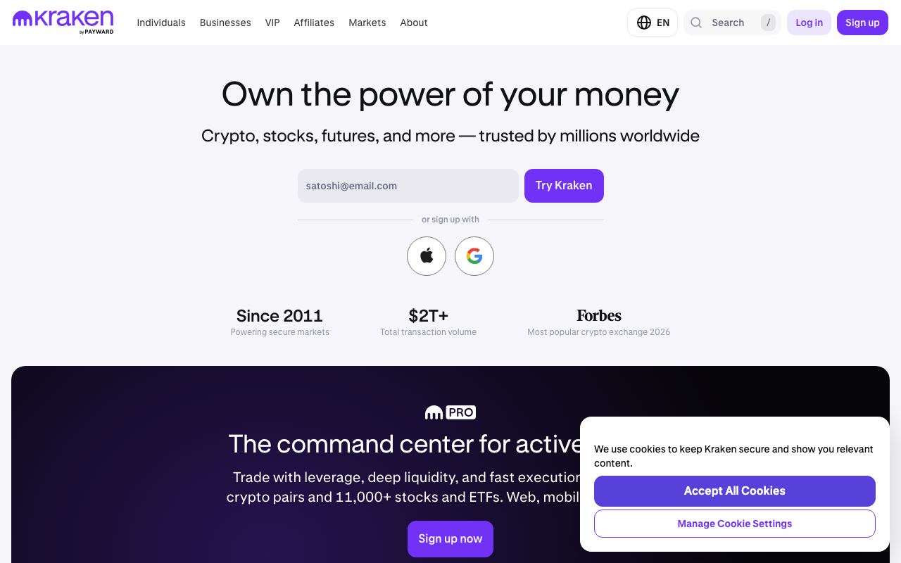 Kraken interface screenshot