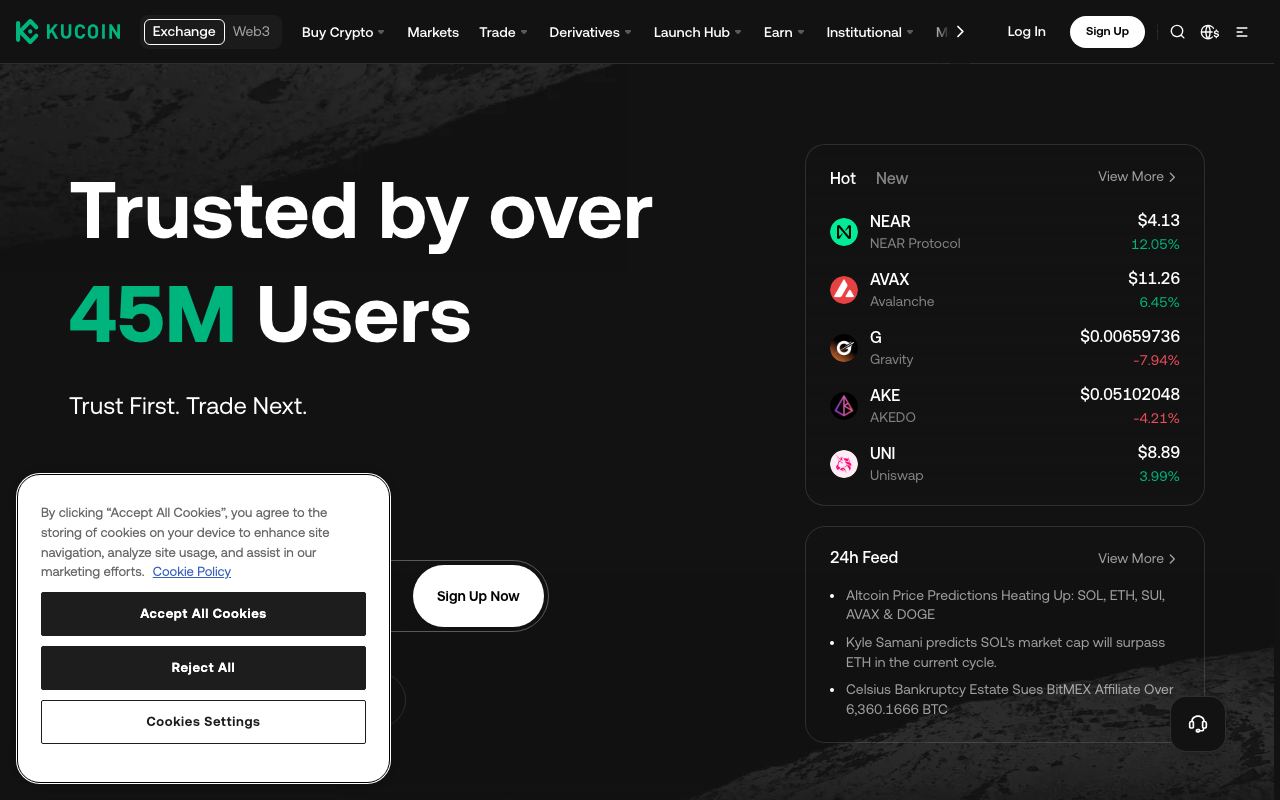 KuCoin interface screenshot