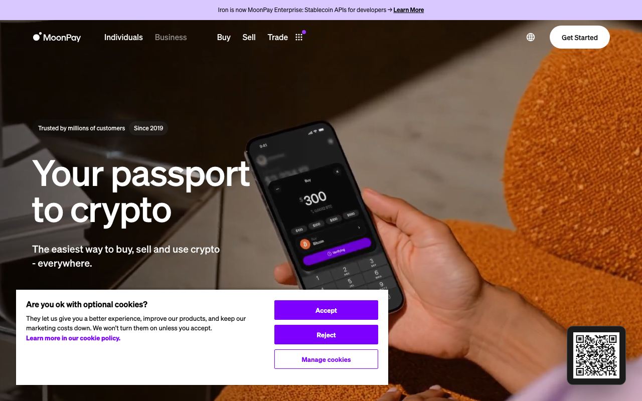 MoonPay interface screenshot