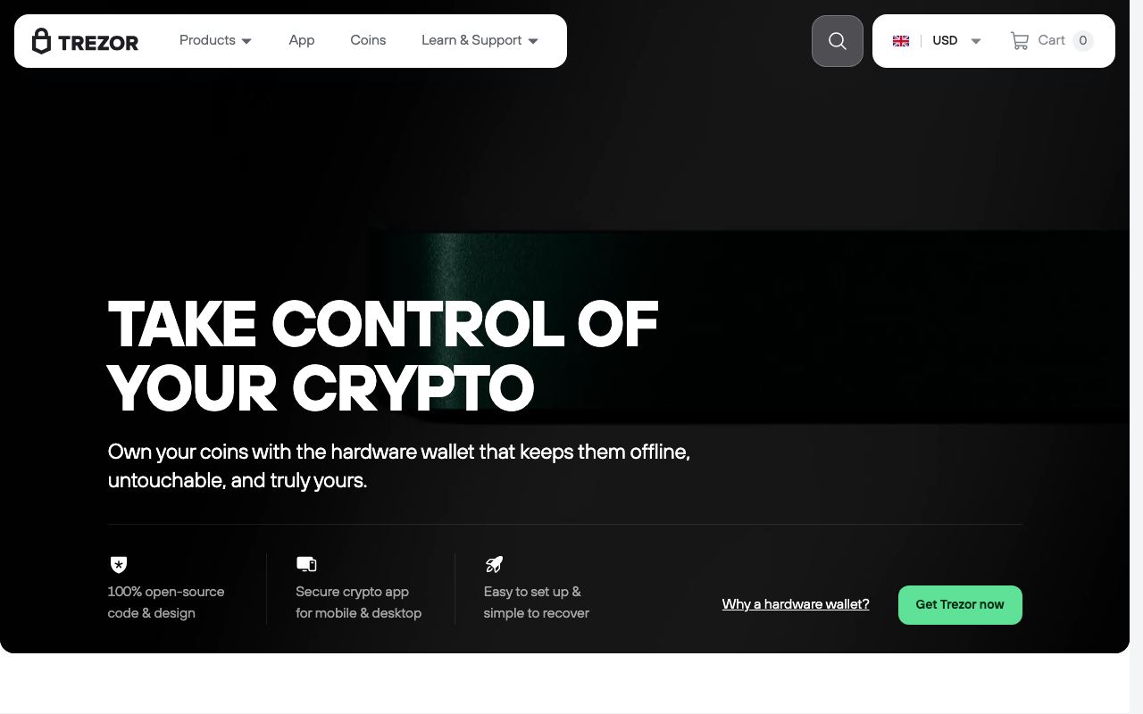 Trezor interface screenshot